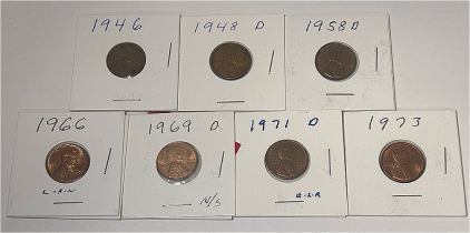(1946-1958) Wheat Pennies Including (4) Pennies