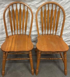 (2) Matching Wooden Dining Chairs
