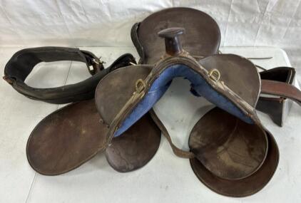 Vintage Leather English Style Saddle