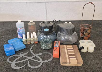 (2) Air Purifier (Works), (8) Fragrances, (3) Ice Packs, (2) Cutting Board, Home Decor, Selfie Stick