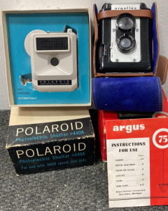 Vintage Polaroid Shutter And Argoflex 75