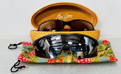 Pair Of Maui Jims Sunglasses With Case And Pair Of Oakley Sunglasses