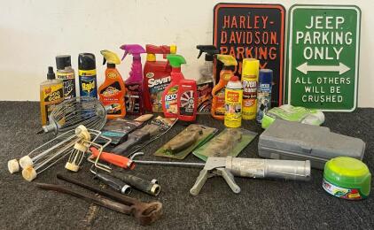 Car Shop Signs, Car Detailing / Cleaning Supplies, Folding Saws, Painting Supplies & More