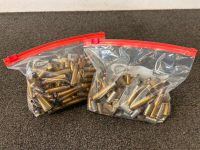 (2) Bags Of Mixed Caliber Brass Casings