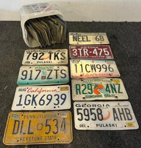 (43) Vintage License Plates
