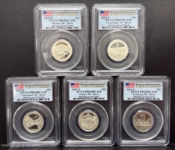 2011-S America the Beautiful Quarters Silver Proof Set PR69DCAM