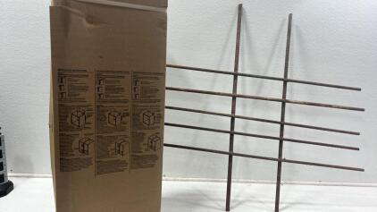 Wall Bridge Cabinet ,metal bars arranged in a grid pattern ..(1of2)