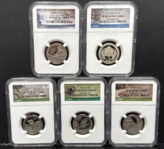 2015-2016 America the Beautiful Quarters, PF 69 Ultra Cameo, NGC Certified