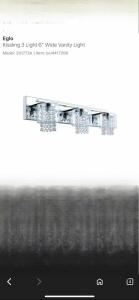 Kissling 3 Light 6" Wide Vanity Light Model: 201772A Vanity Light