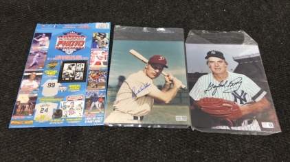 (2) Autographed Baseball Pictures