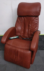 All Leather (Brown) Massage Chair-Works