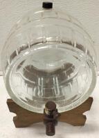 vintage Dazey glass butter churn, glass barrel beverage dispenser - 3