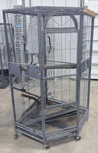 (1) Metal Bird Cage - No Wheels