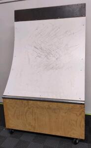 80"x 4'x 25" Quarter Pipe Skate Ramp w/ Wheels on Side