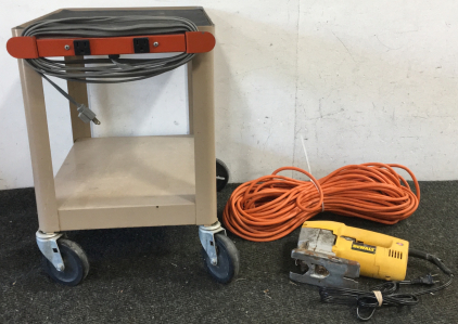 DeWalt Jig Saw, AV Cart, And Extension Cord