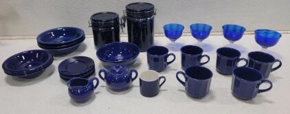 Blue Stoneware Dishes