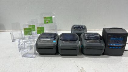 (4) GK420 Laser Printer,(6)Brochures Holder, Business Cards Holder , Time Clock