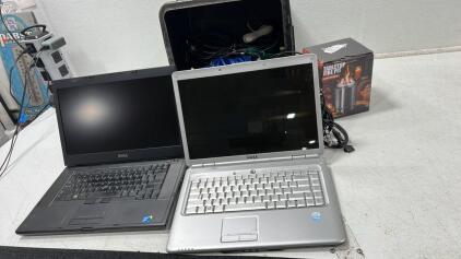 (2) Dell Laptops Table Fire Pit ,Motion Hunt Camera,(2)Hair Clippers & More