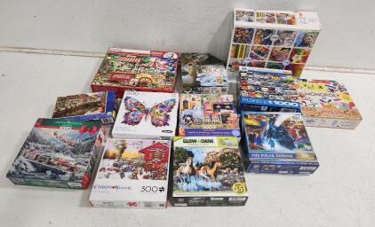 Assorted Jigsaw Puzzle Boxes