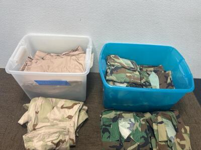 (2) Totes of Military Clothing