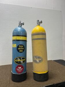 (2) DACOR Scuba Diving Oxygen Tanks