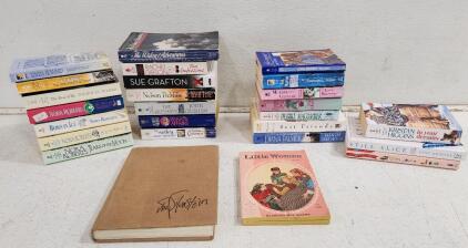 (1) Little Women by Louisa May Alcott (1) Where The Sidewalk Ends by Shel Silverstein And Assorted Books