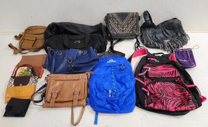 (1) Mountain West Cross Body Handbag And Assorted Bags