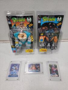 (1) Vintage 1994 Todd Toys Spawn OVERTKILL Ultra Action Figure Blue with Comic (1) Todd McFarlane Spawn Action Figure 1994 "Tremor" NIB Costume Variant (1) Kellen Moore 2012 Bowman #107 Rookie (1)2012 Topps Magic Kellen Moore RC (Rookie Card) #151 (1) KE