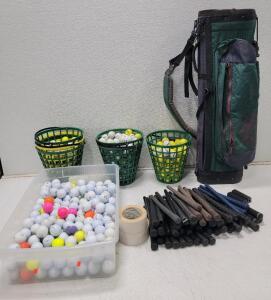 Golf Balls! Golf Grips! Golf Bag!