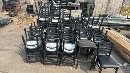 (15) Black Bar Cars (34) Black Table Chairs