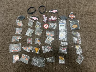 (29) Nevada Biker pins (1) Winners Hotel and casino poker chip and more.