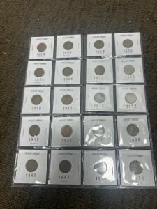 (20) Wheat Pennies from 1920&rsquo;s-1950&rsquo;s