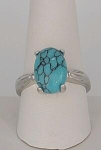 Natural Turquoise Ring, Size 10