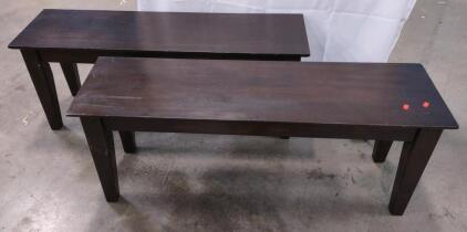 (2) Matching 47"x 14"x 18" Small Long Hallway Tables