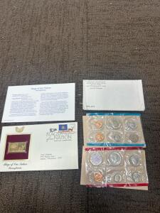 (1) Flags of our Nation Stamp (12) 1970 US Mint set.