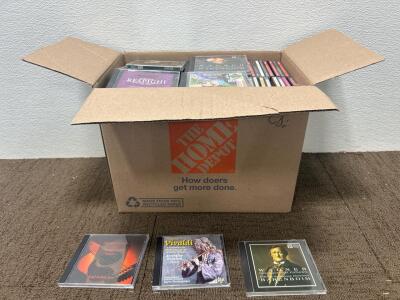 (1) Box of CDs Including Antonio Vivaldi, masterpieces of classical guitar volume 3 and more.