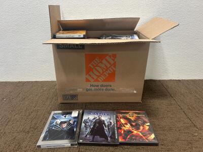 (1) Box of DVD&rsquo;s including X-Men united, Matrix, The hunger games, and much more