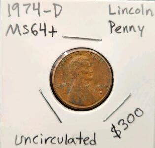 (1) 1974 Lincoln Penny