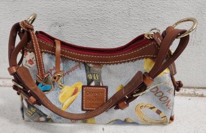 (1) Vintage Dooney And Bourke Western Print Bag
