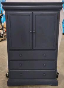 42"x 18&frac12;"x 64&frac12;" (Blue) Wooden Storage Cabinet/ 3-Drawer Dresser