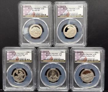 2012 America the Beautiful Quarters Graded Proof Set PCGS PR69DCAM
