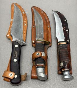 Western, Craftsman, Kabay Fixed Blade Knives, USA