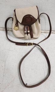 (1) Dooney & Bourke Vintage All Weather Leather Drawstring Crossbody Bag