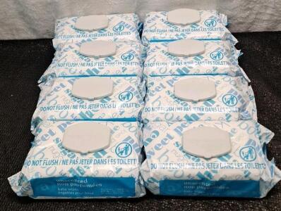(8) 90-Count Packs Of Unscented Baby Wipes & (1) Box Of Assorted Amazon Overstock