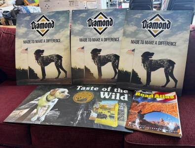 Assorted Dog Food SIGNAGE & Road Atlas