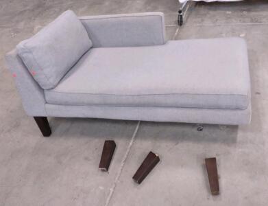 (Gray) Right Hand Upholstered Lounge Sectional Couch Piece