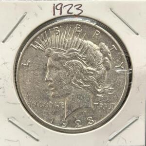 1923 Peace Dollar Coin, United States, One Dollar, No Mint Mark