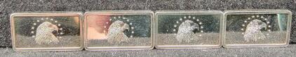 (4) One Gram Pure Silver Bars