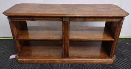 54"x 18"x 27" Vintage Low Set Wooden Bookcase
