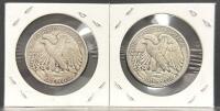 1942 & 1943 Walking Liberty Half Dollars, 90% Silver, 1.205 in Diameter - 2